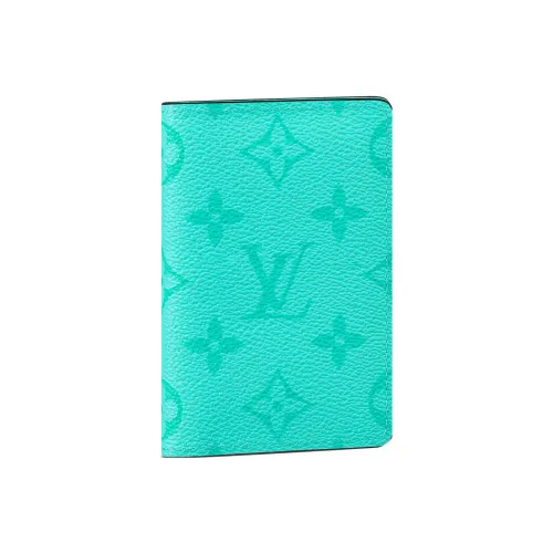 LOUIS VUITTON Pocket Organizer Холст с кожей Кошелек Мужской Зеленый