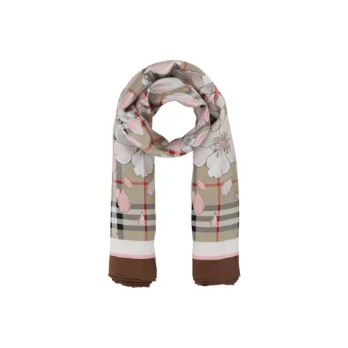 Burberry Шелковые шарфы Коричневый Женские