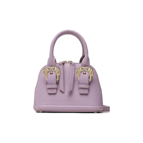 VERSACE JEANS COUTURE Зернистая кожа личи кожа с полиуретаном купольная сумка одно плечо маленькая женская таро фиолетовый