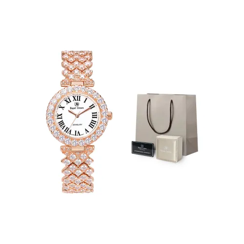 ROYAL CROWN RC Gilded Radiance Collection Кварцевый механизм Часы Женские Белый циферблат RC6305B мм