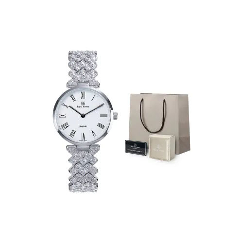 ROYAL CROWN RC Gilded Radiance Collection Кварцевый механизм Часы Женские Белый циферблат RC2601B BBB