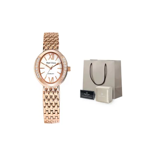 ROYAL CROWN RC Кварцевый механизм Часы Женские Золото Циферблат RC6309 мм