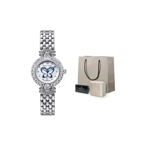 ROYAL CROWN RC Gilded Radiance Collection Кварцевый механизм Часы Женские Белый циферблат RC3844S BBB