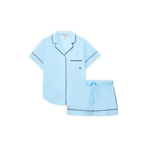 Victoria's Secret Макарон Синий Женские Пижамные Комплекты