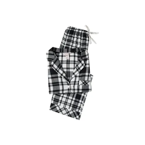 Victoria's Secret Pajama Комплект Женский Черный Белый Клетка