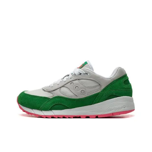 Saucony Shadow 6000 Амортизаторы Slip-resistant устойчивые к истиранию Низкий топ Повседневные беговые кроссовки Унисекс Зеленый Белый