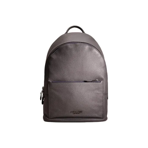 COACH Metropolitan Pebble Кожа Рюкзак Большой Женский Графитовый Серый