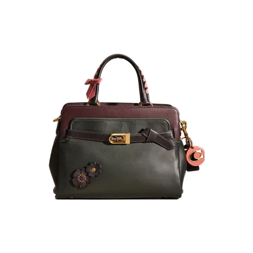 COACH Tate Кожа Сумка через плечо Сумка Большая Женская Яшма