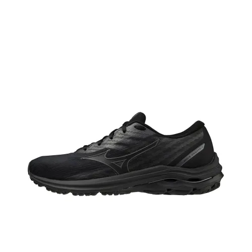 Mizuno Shock Absorbers Slip-Resistant Abrasion-Resistant Low-Top Marathon Running Shoes Unisex Black Мицубо Шок Абсорберы Противоскользящие Устойчивые к Износу Низкий Топ Марафон Беговые Кроссовки Унисекс Черный