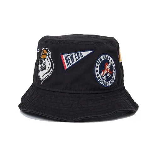 New Era Cotton Bucket Hats Черный Унисекс