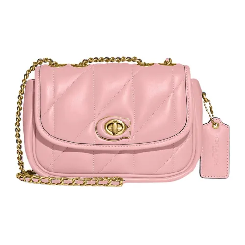 COACH Pillow Напп Кожа Сумка через плечо Средняя Женская Розовая