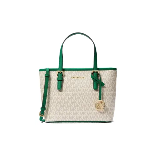 MICHAEL KORS Jet Set Полиуретан Тоут Сумка Сумка для покупок Сумка на плечо Сумка Экстра Маленькая Женская Бежевая