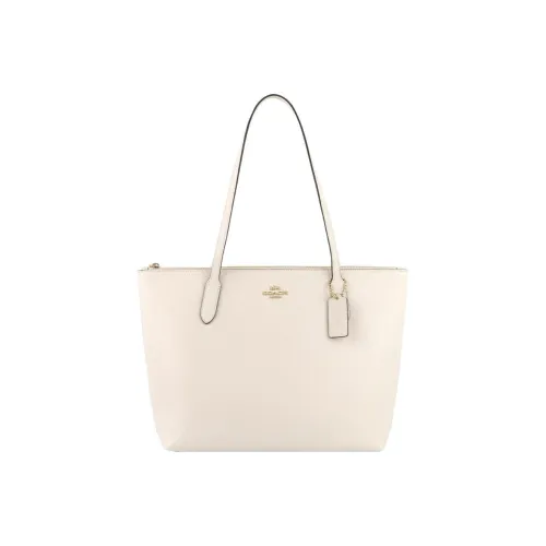 COACH Кожа Тоут Сумка Сумка для покупок Сумка Сумка через плечо Большая Женская Розовая Белая