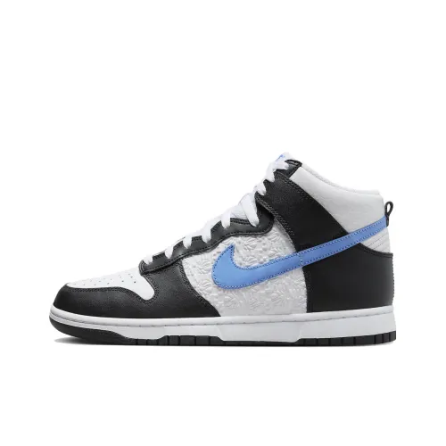 Nike Dunk High 'Университетский синий' противоскользящие устойчивые к истиранию высокие кроссовки для скейтбординга мужские синий и белый