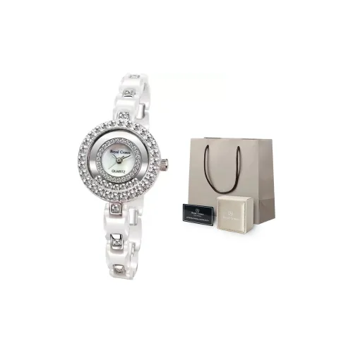 ROYAL CROWN RC Кварцевый механизм Часы Женские Белый Циферблат RC65308 BB