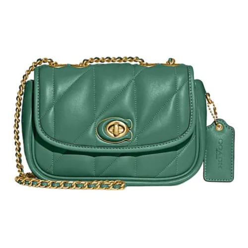 COACH Pillow Овчина Сумка через плечо Сумка на плечо Маленькая Женская Зеленая