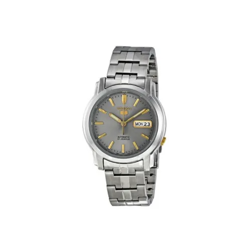 SEIKO Автоматический Механический Механизм Мужские часы SEIKO5 38 мм Серебряные