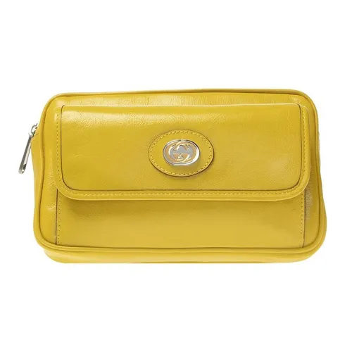 GUCCI Кожа Слинг-Сумка Сумка на Пояс Стандартная Унисекс Желтая