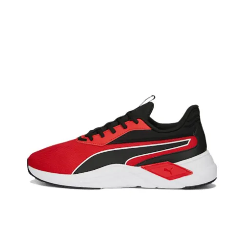 PUMA Flex T1 Амортизирующие шоки Противоскользящие Устойчивые к истиранию Низкий топ Беговые кроссовки Мужские Красный Белый