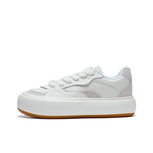 Подкладка Puff Platform противоскользящие устойчивые к истиранию низкий топ кроссовки для скейтбординга женские цвет экрю