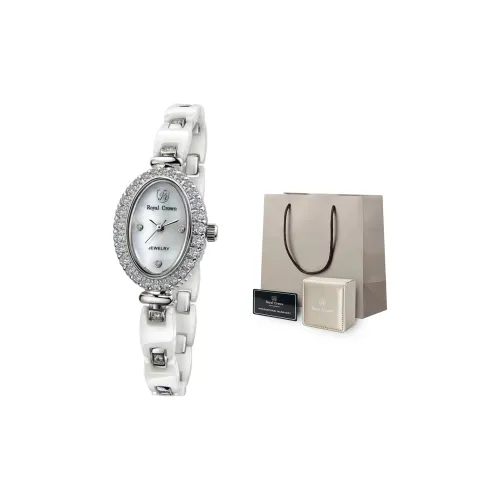 ROYAL CROWN RC Кварцевый механизм Женские часы 35мм*8мм Белый