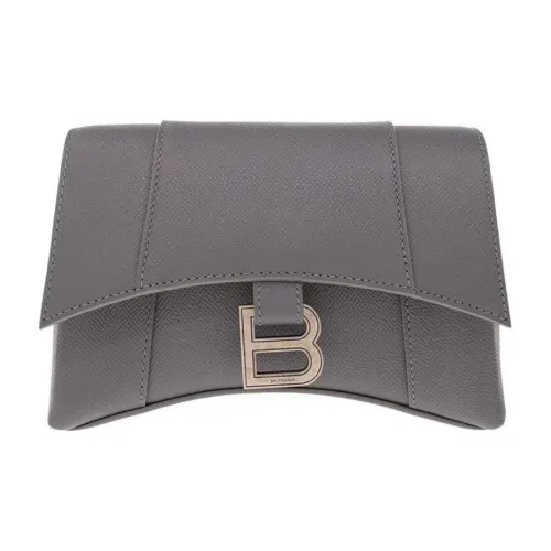 Balenciaga Downtown с коровьей кожей и овчиной сумка через плечо мужская серая