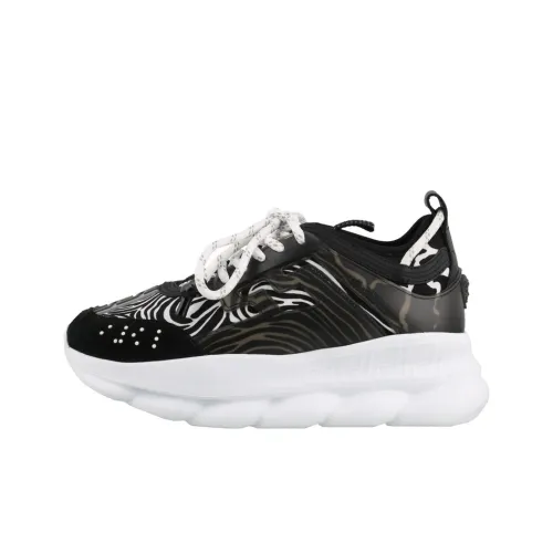 VERSACE CHAIN REACTION Низкий топ Повседневная обувь Женская Черный