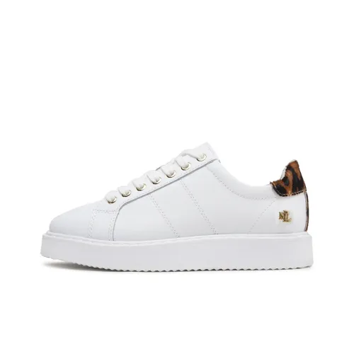 LAUREN RALPH LAUREN Angeline Low Топ Стильные Скейтбординги Женские Белые
