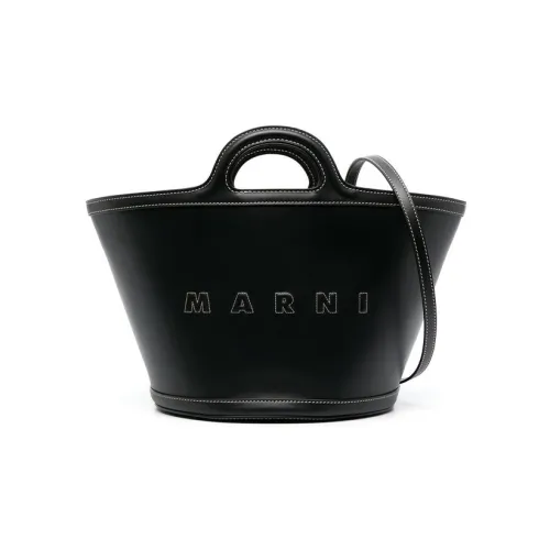 MARNI TROPICALIA Телячья кожа Сумка через плечо Сумка Большая Женская Черная