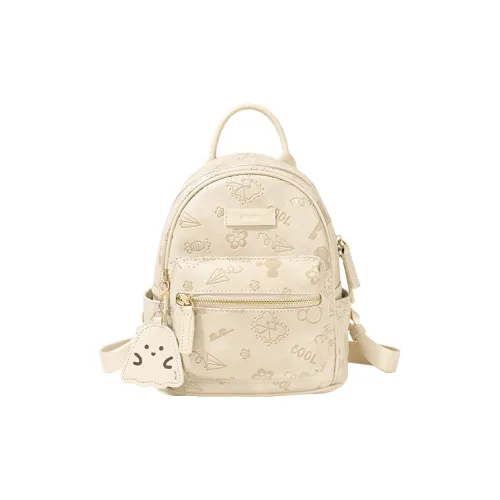 AILUXI ПУ (полиуретан) Рюкзак Мини Женский Молочный Белый