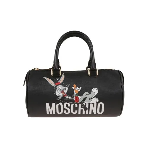 MOSCHINO Полиуретан Дорожная Сумка Сумка через плечо Сумка Маленькая Женская Черная
