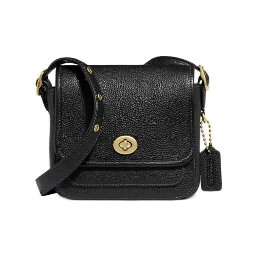 COACH RAMBLER Кожа Сумка через плечо Женская Черная