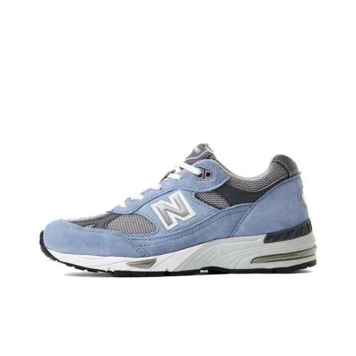 New Balance NB 991 V1 Устойчивый к истиранию Низкий Топ Повседневная Городская Коммутерская Беговая Обувь Женская Синие Серые