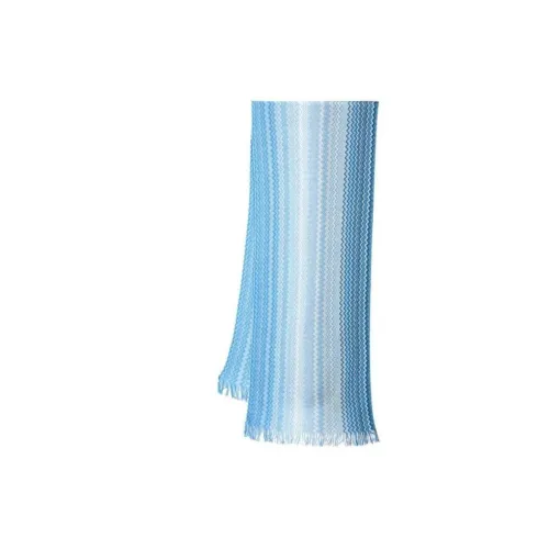 MISSONI Cotton Knit Шарфы Синий Мужской