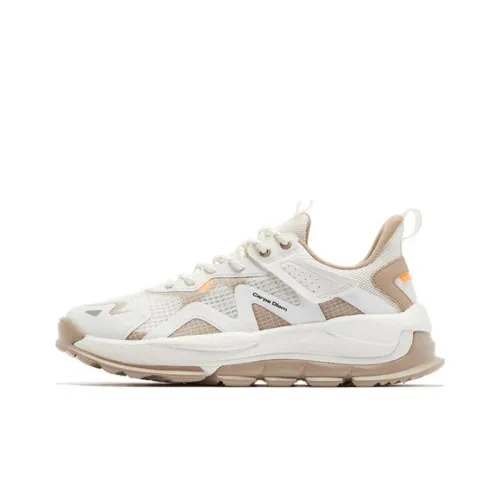 QIAODAN Амортизаторы Lower Skirt Устойчивый к истиранию Низкий Топ Беговые кроссовки Мужские Серый Коричневый