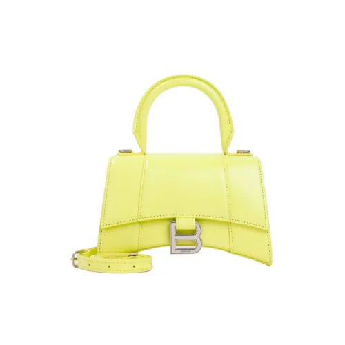 Balenciaga HOURGLASS Сумка через плечо из коровьей кожи Сумка Extra Small Женская Желтая