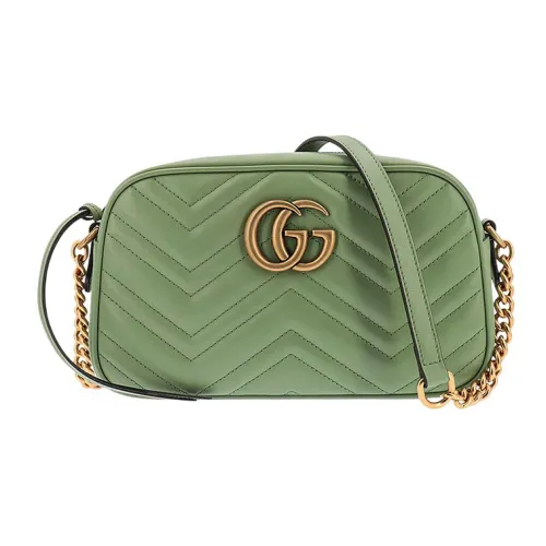 GUCCI GG Marmont Кожаная Сумка через плечо Сумка на плечо Женская Зеленая