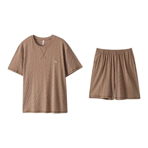 XUANZHITING Кофейный Мужской Пижамный Комплект