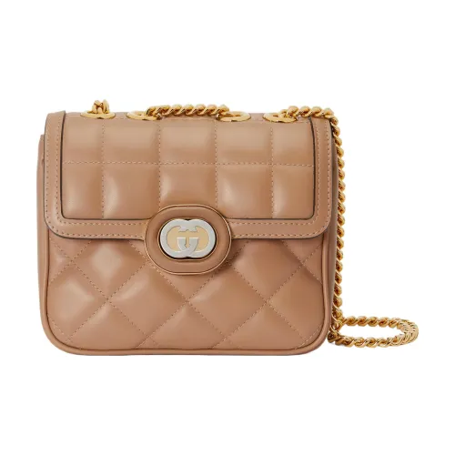 GUCCI Кожа Портативный Crossbody Сумка через плечо Женская Розовая Бежевая