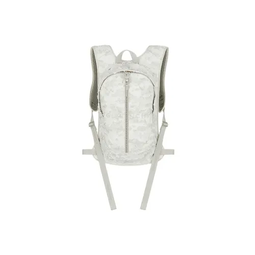 GIVENCHY Рюкзак из коровьей кожи с тканью мужской белый серый