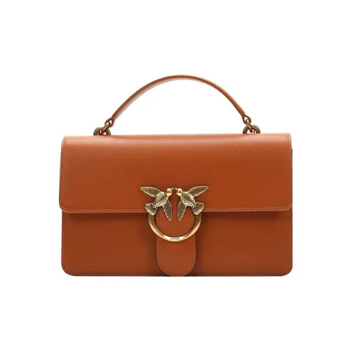 PINKO SIMPLY Корова Кожа Сумка через плечо Сумка Женская Коричневая