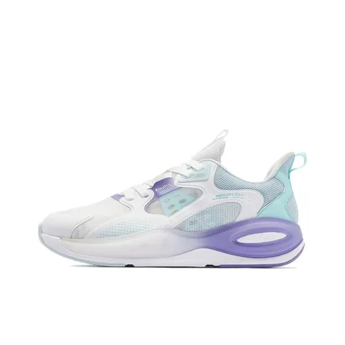 QIAODAN Амортизаторы Slip-resistant Низкие Кроссовки для Бега Мужские Jordan Белый Тихий Синий