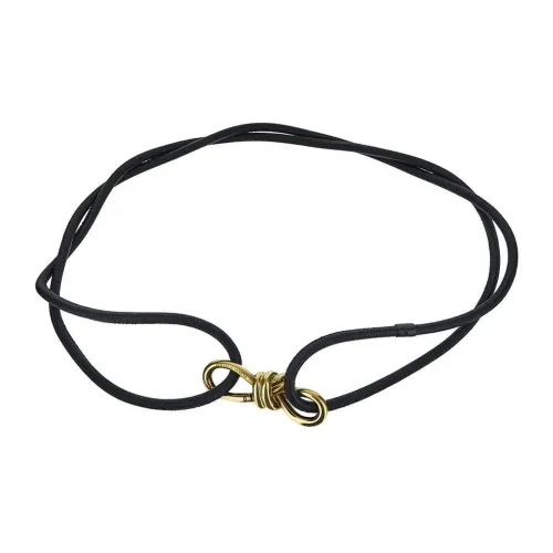 Bottega Veneta Sheepskin Leather Belts Women's Black