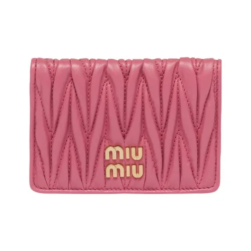 MIU MIU Matelassé Кожа Наппа Картхолдер Женский Розовый