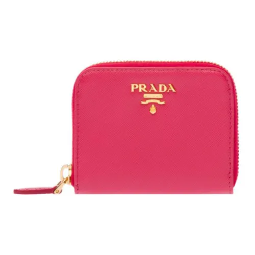 PRADA Saffiano кожа кошелек для монет женский цвет пионово-розовый