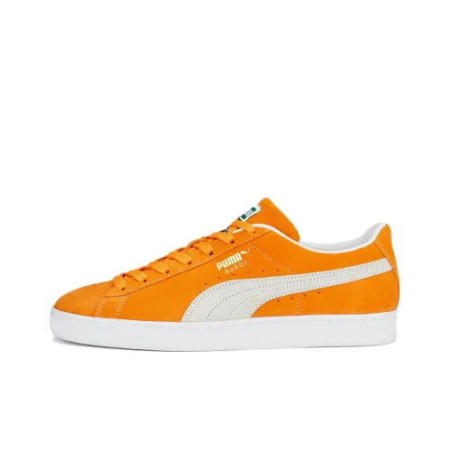 PUMA Suede Series Classic XXI Low Топ Скейтборд Кроссовки Унисекс Белый Оранжевый