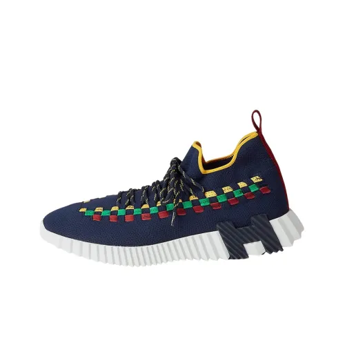 HERMES Fle Low Топ Спортивная Повседневная Обувь Мужская Синяя