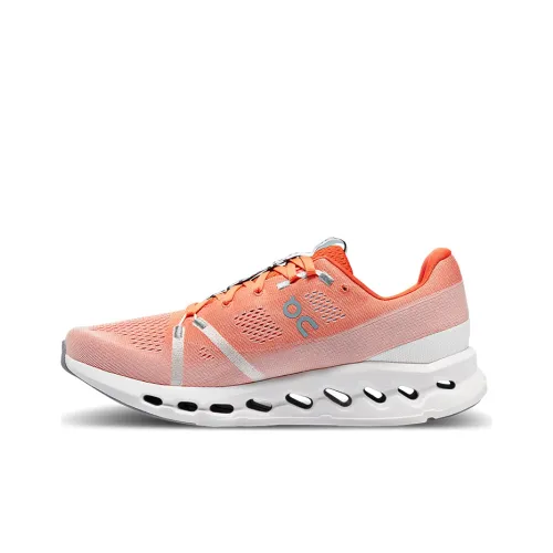 On Cloudsurfer Low Топ Беговые кроссовки Мужской Оранжевый Красный Белый