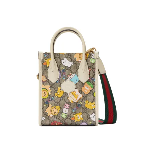 GUCCI Ophidia Холст и Кожа Тоут Сумка Сумка для покупок Сумка через плечо Мини Сумка Мужская