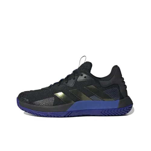 Adidas Solematch Bounce Shock Absorbers Противоскользящие Устойчивые к истиранию Низкий Топ Кроссовки для тенниса Мужские Черные Фиолетовые
